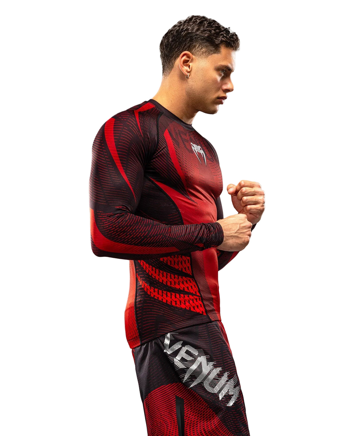 Rashguard Manches Longues Venum Galactic 3.0 Rouge/Argent disponible à la Boutique des Arts Martiaux