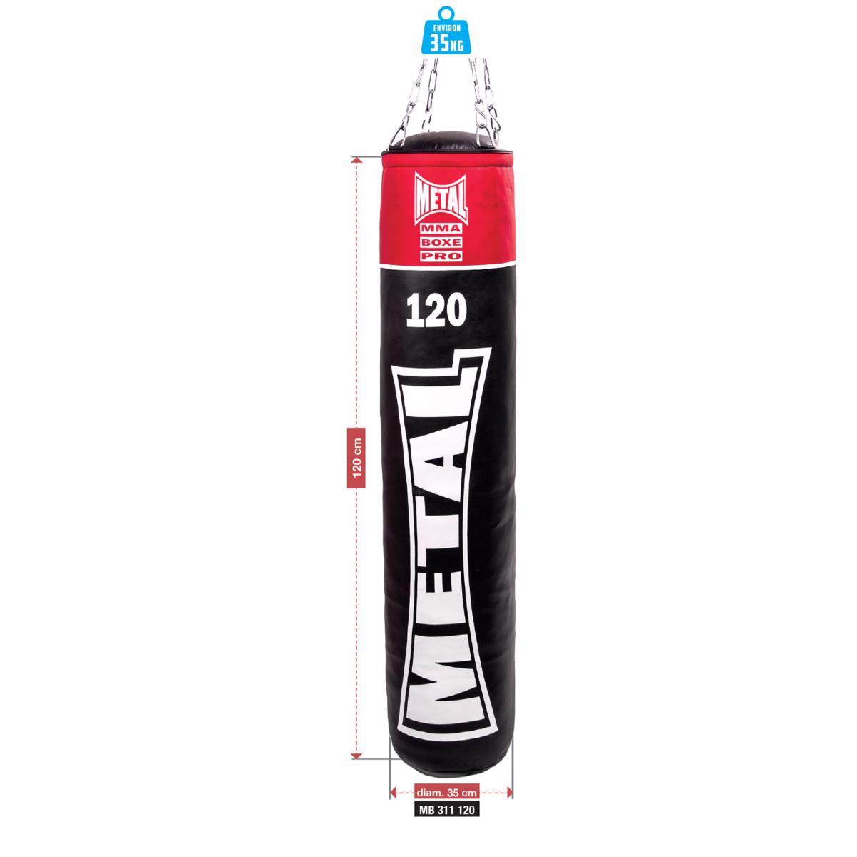 Fermeture par œillets et laçage du sac de frappe Metal Boxe Club Line