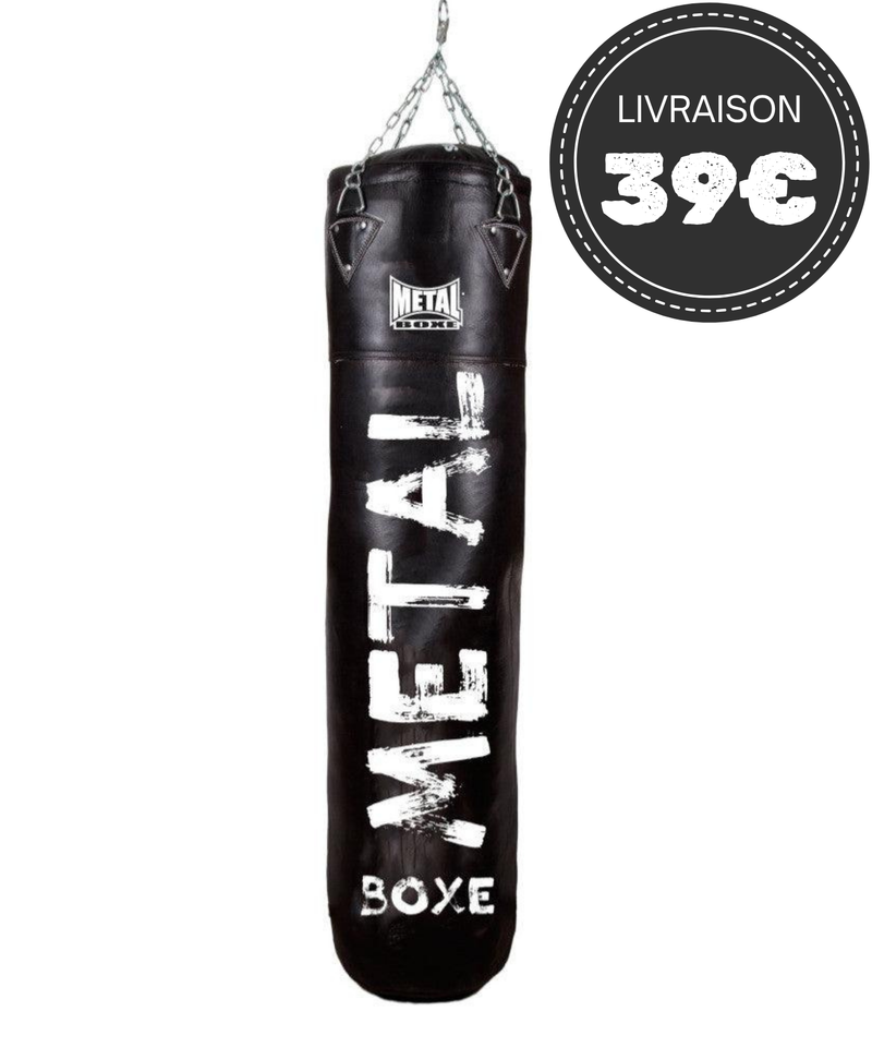 Sac de Frappe Cuir Heracles - Metal Boxe Noir - MB324
