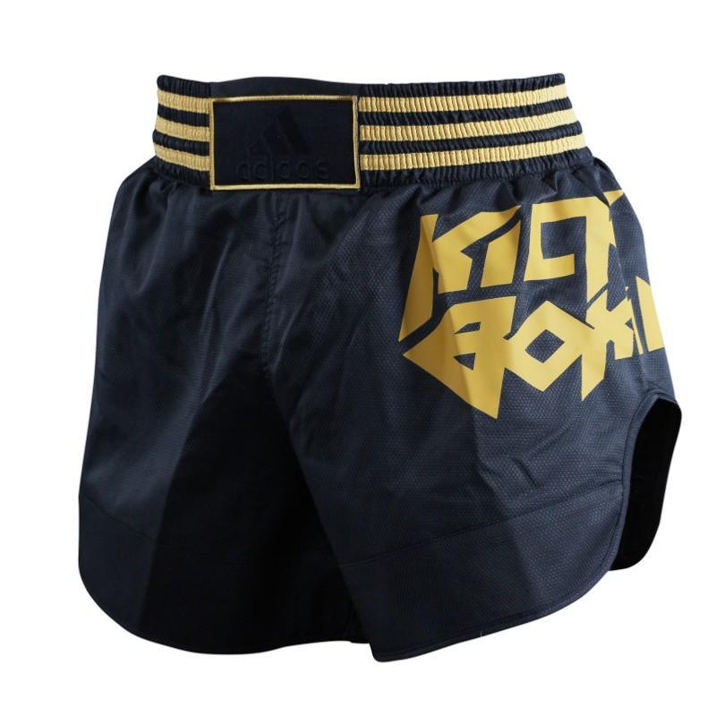 Short de Kickboxing Adidas - Noir/Or (SKB02) - Boutique des Arts Martiaux et Sports de Combat