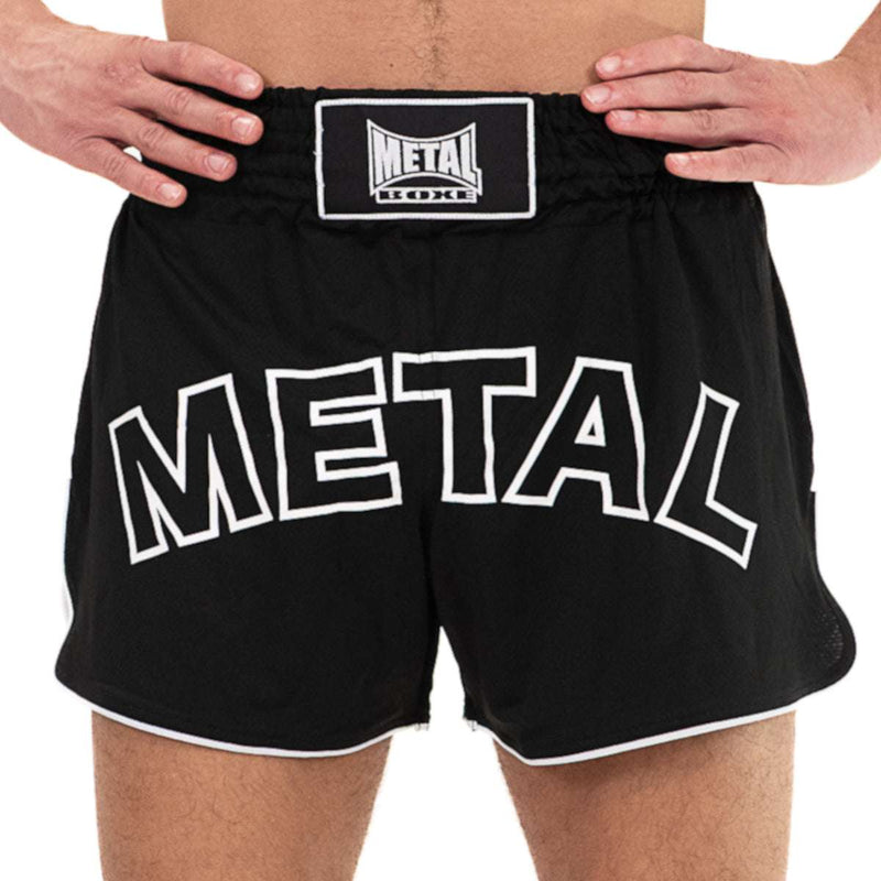 Short de Boxe Thai One Noir Metal Boxe
