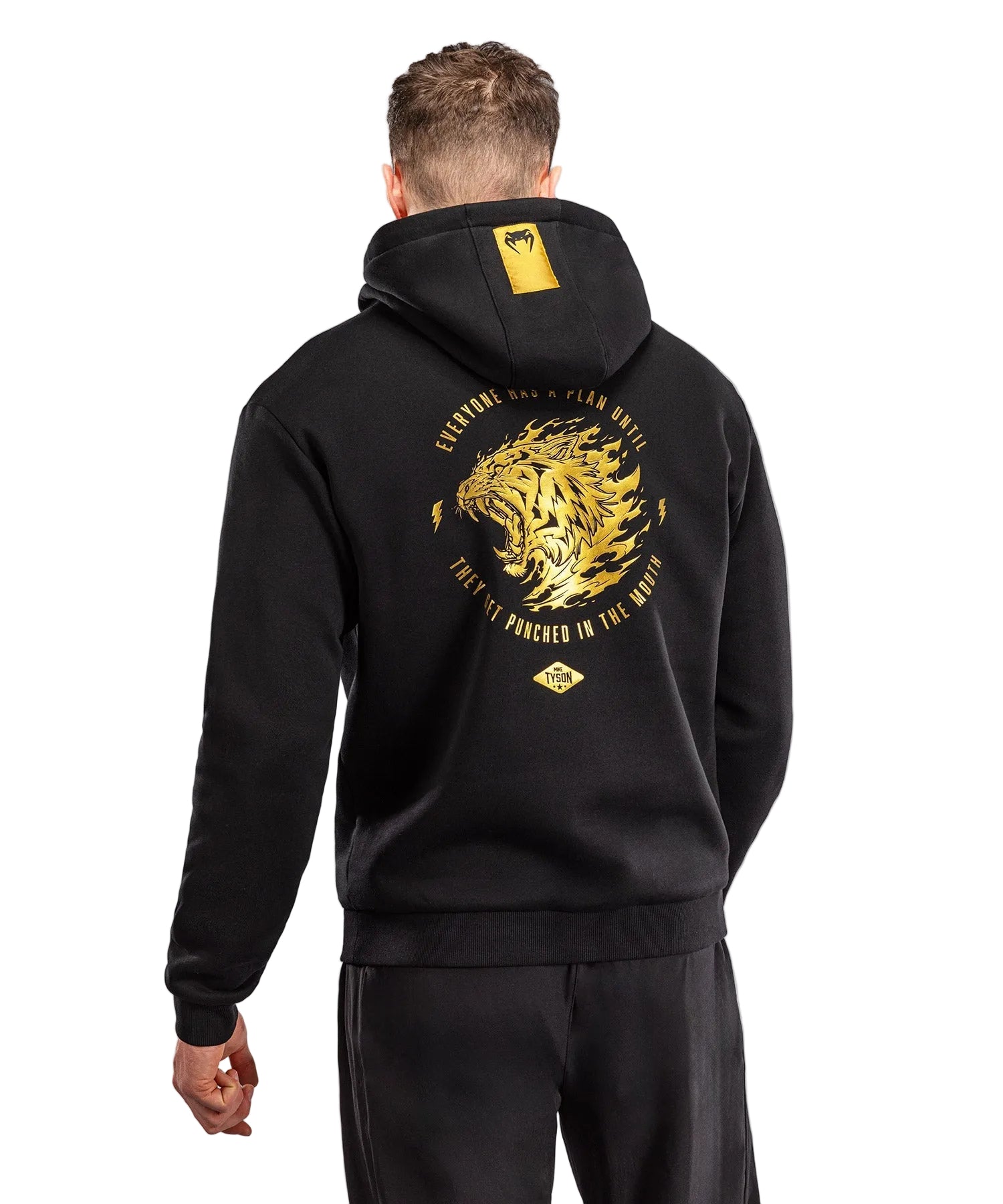 Sweat à Capuche Venum x Mike Tyson Tiger Noir/Or disponible à la Boutique des Arts Martiaux