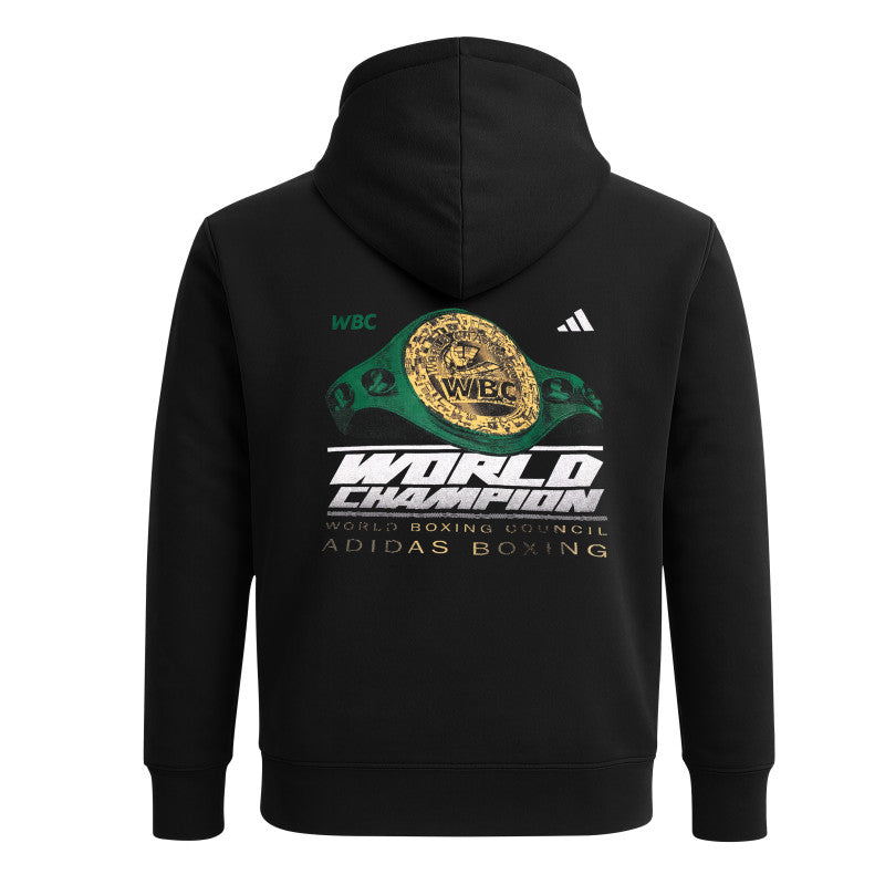 Dos du sweat adidas WBC Graphic Line noir, graphisme World Boxing Council