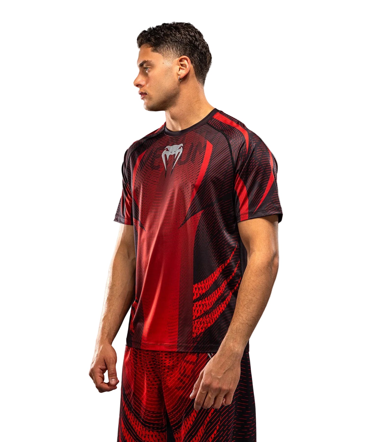 T-shirt Venum Galactic 3.0 Dry Tech Rouge/Argent pour l'entraînement