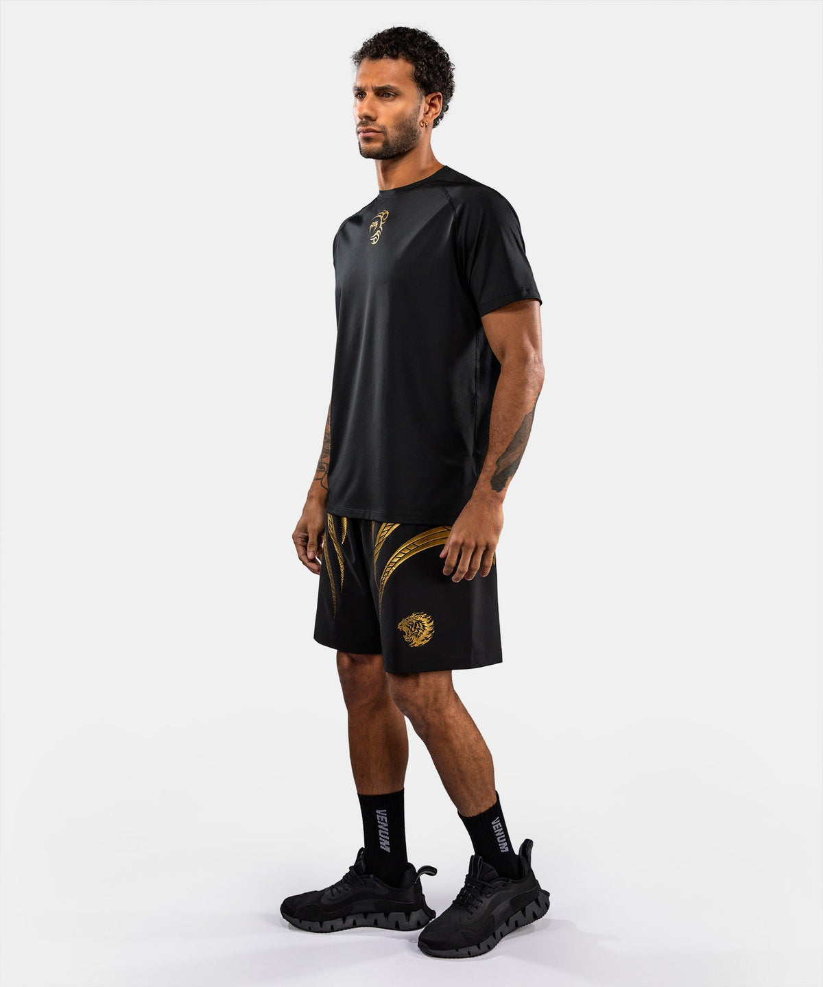 T-shirt Dry Tech Venum x Mike Tyson Tiger Noir/Or pour l'entraînement