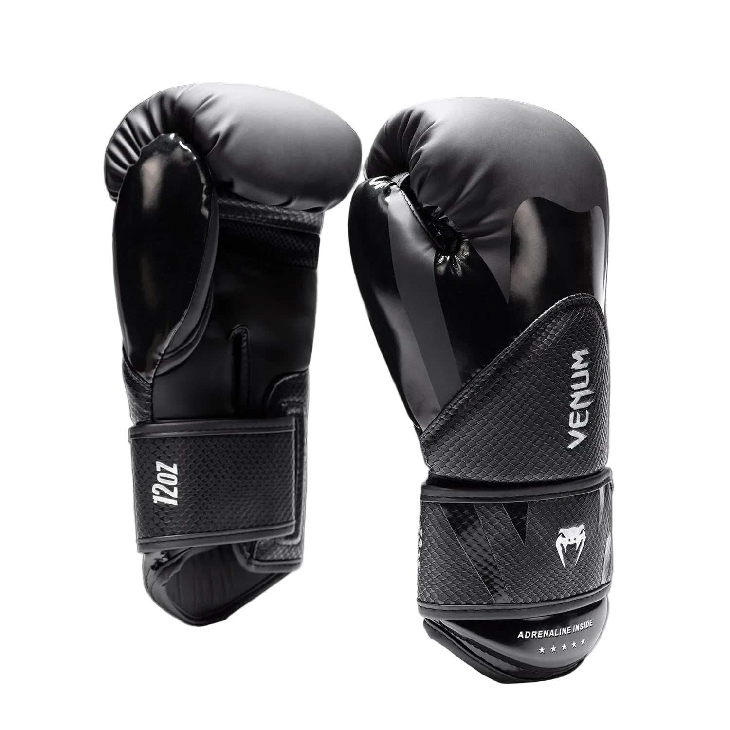 Gants de boxe Venum Challenger 4.0 Scales noirs avec texture écailles pour boxe et Muay Thaï