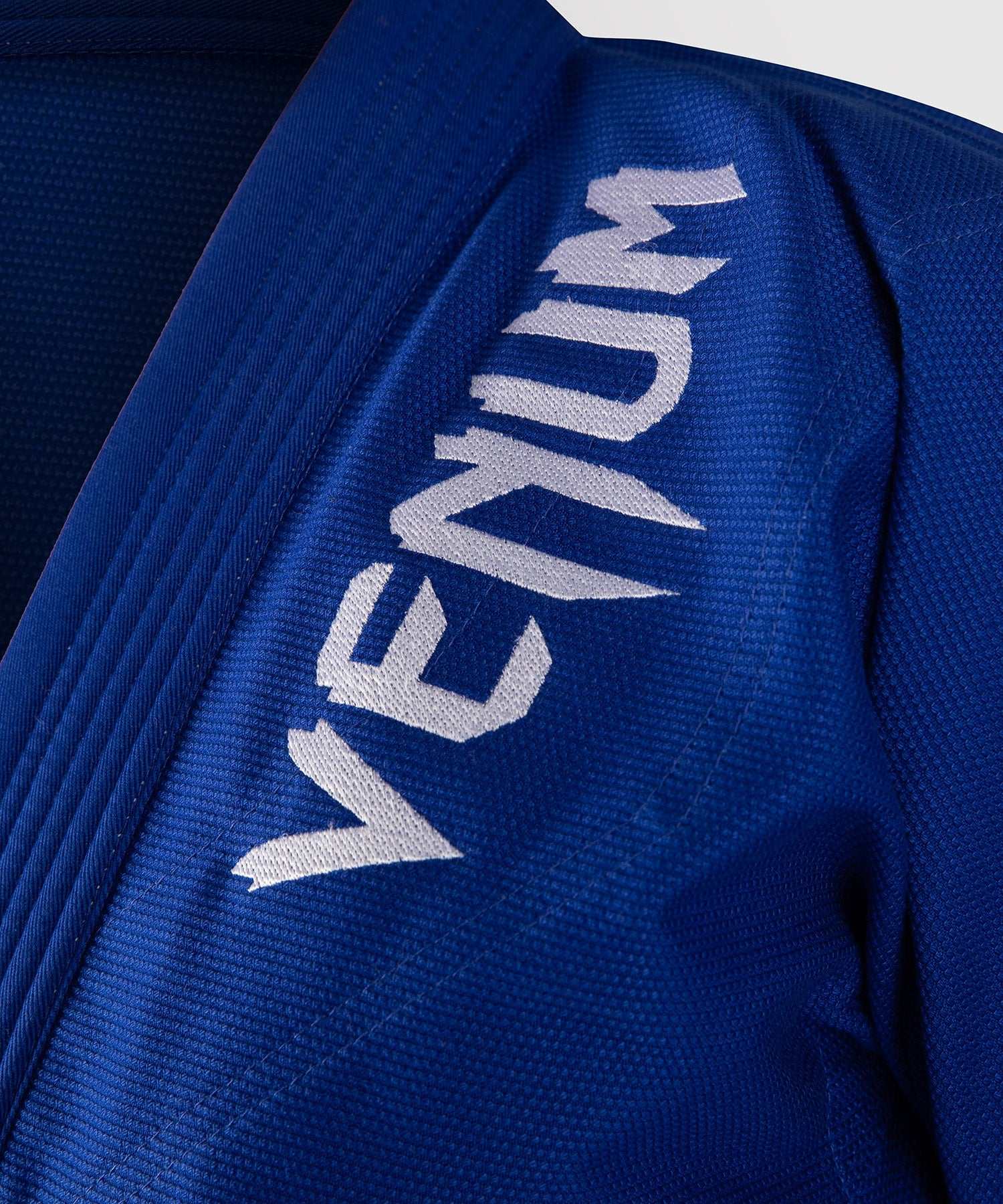 Kimono Venum Contender 3.0 bleu en coton 380g pour jiu-jitsu brésilien avec col rembourré et coutures renforcées