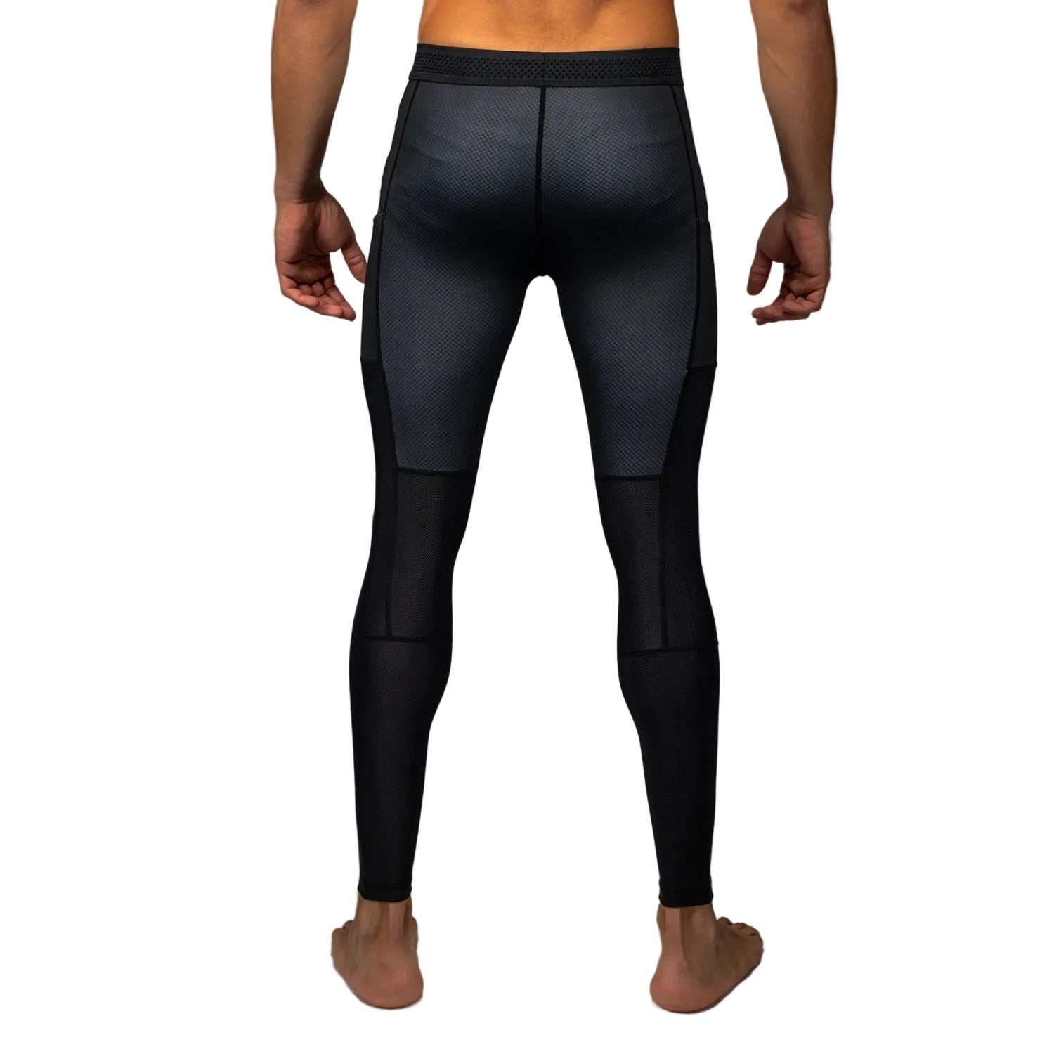 Pantalon de compression JJB Venum No Gi noir et gris argenté homologué IBJJF pour grappling et MMA