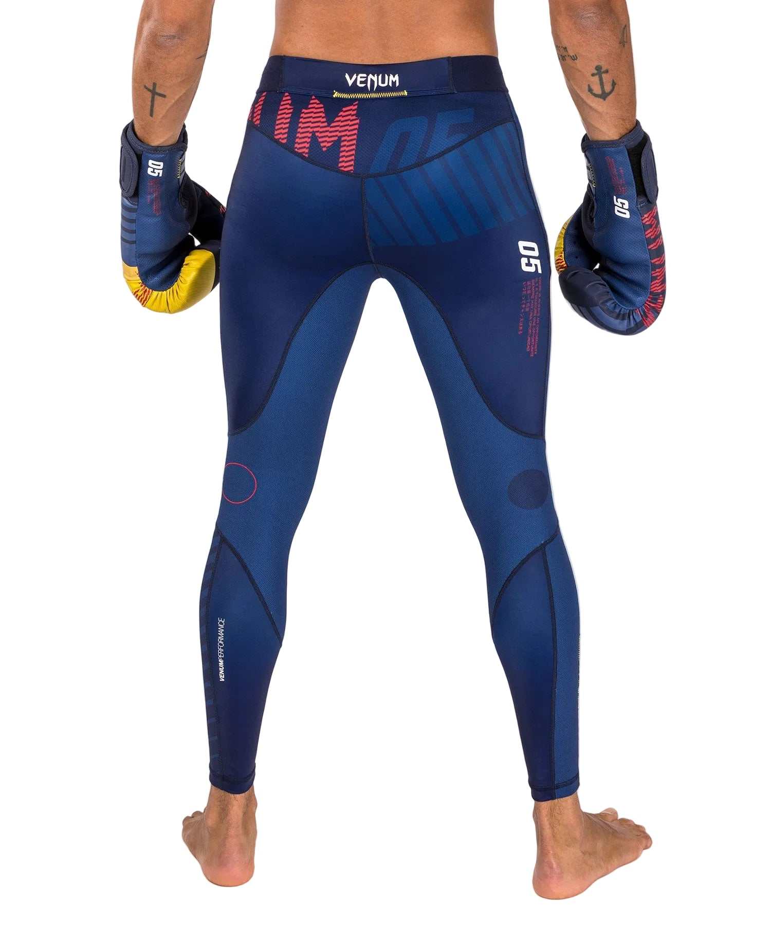 Pantalon de compression Venum Sport 05 bleu et jaune taille S pour Jiu-Jitsu et MMA