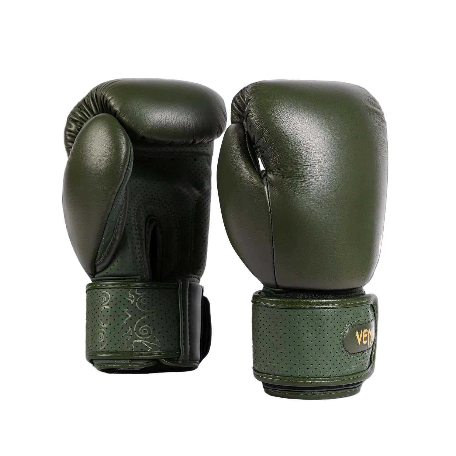 Gants de boxe Venum Power 2.0 vert forêt en cuir Nappa premium fabriqués à la main, adaptés à la boxe, kickboxing et Muay Thaï.