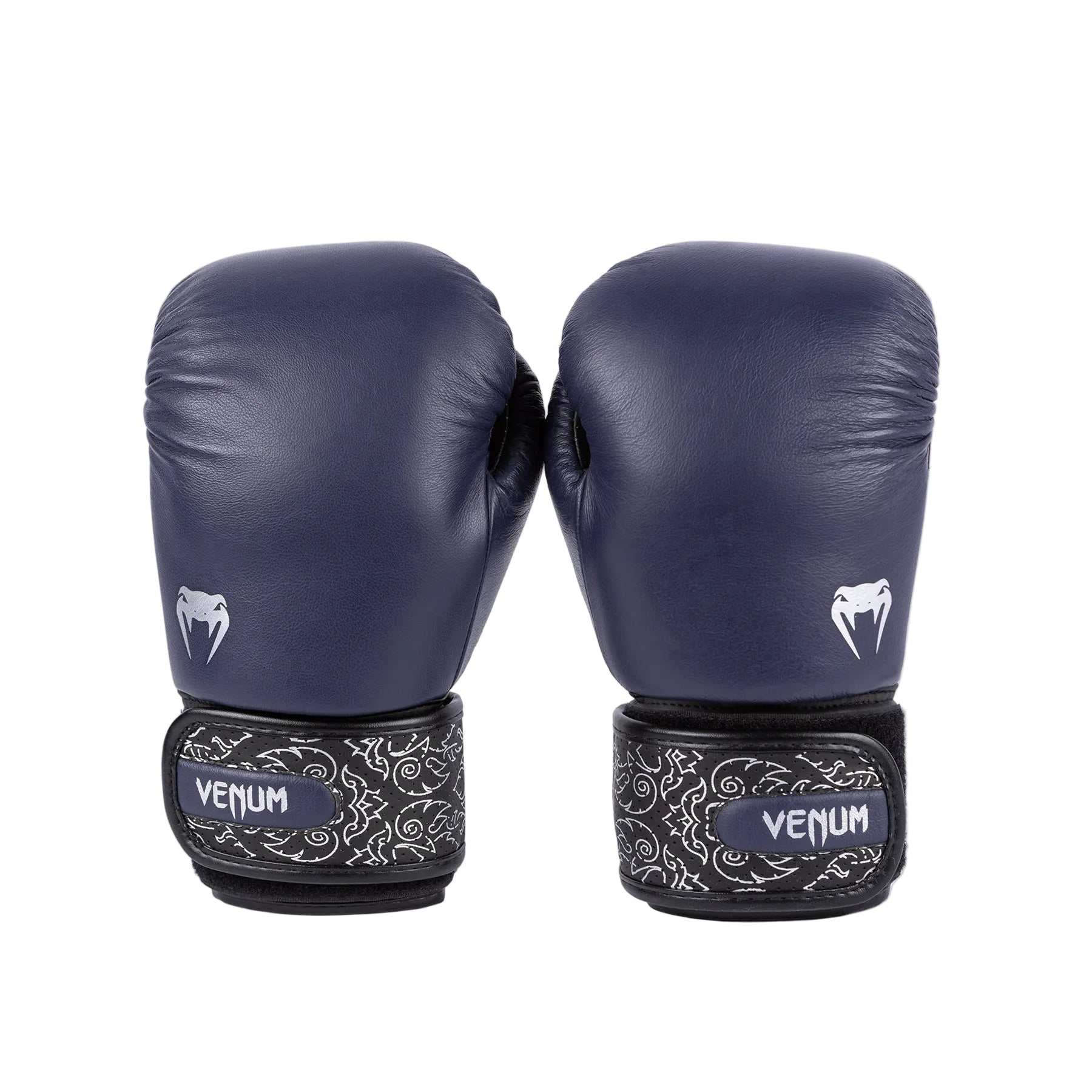 Gants de boxe Venum Power 2.0 bleu marine et noir en cuir Nappa premium fabriqués à la main pour entraînement intensif