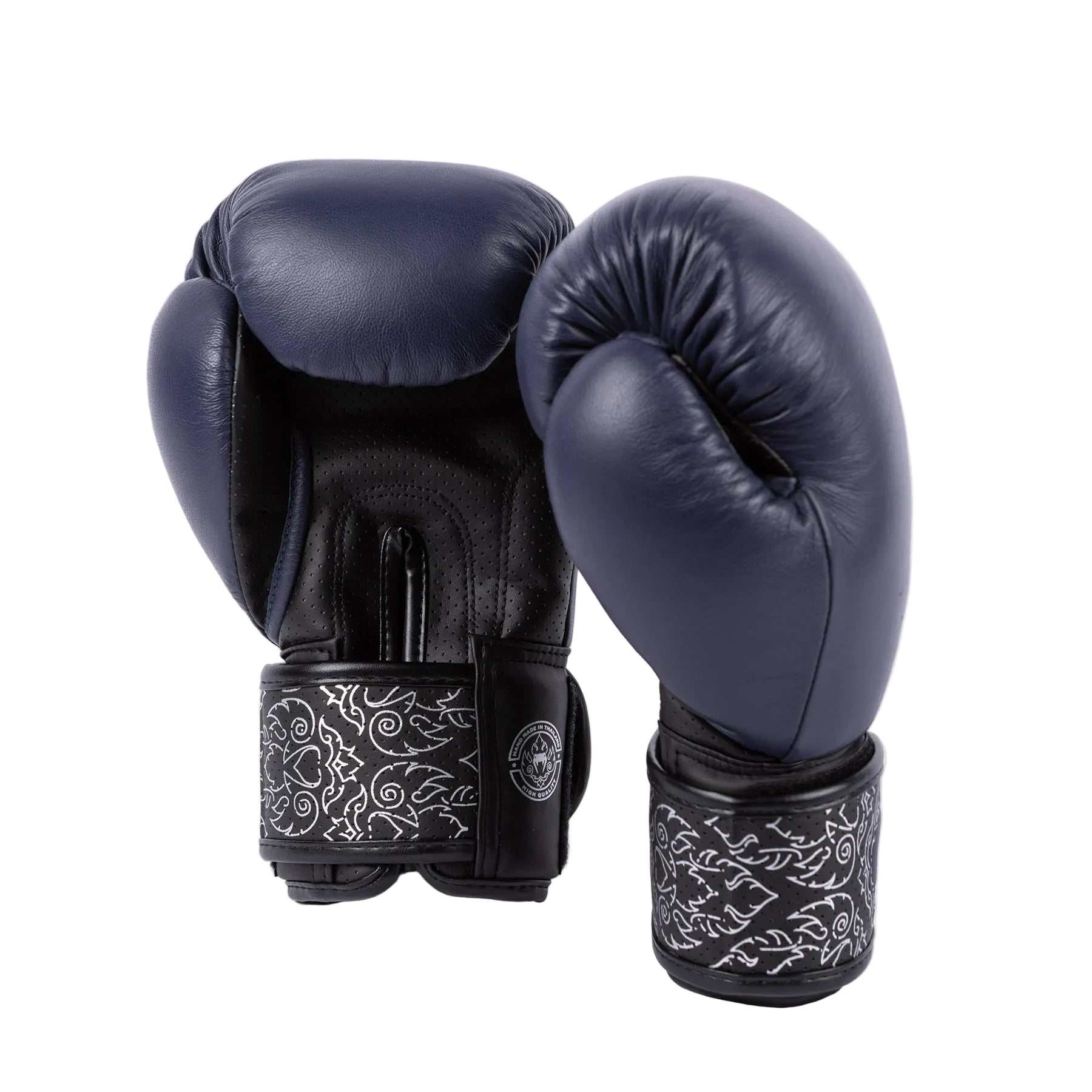 Gants de boxe Venum Power 2.0 bleu marine et noir en cuir Nappa premium faits main pour entraînement intensif