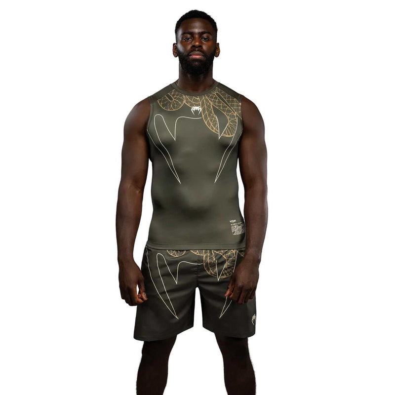Venum Serpenti Rashguard Sans Manches – Kaki/Bronze/Ivoire