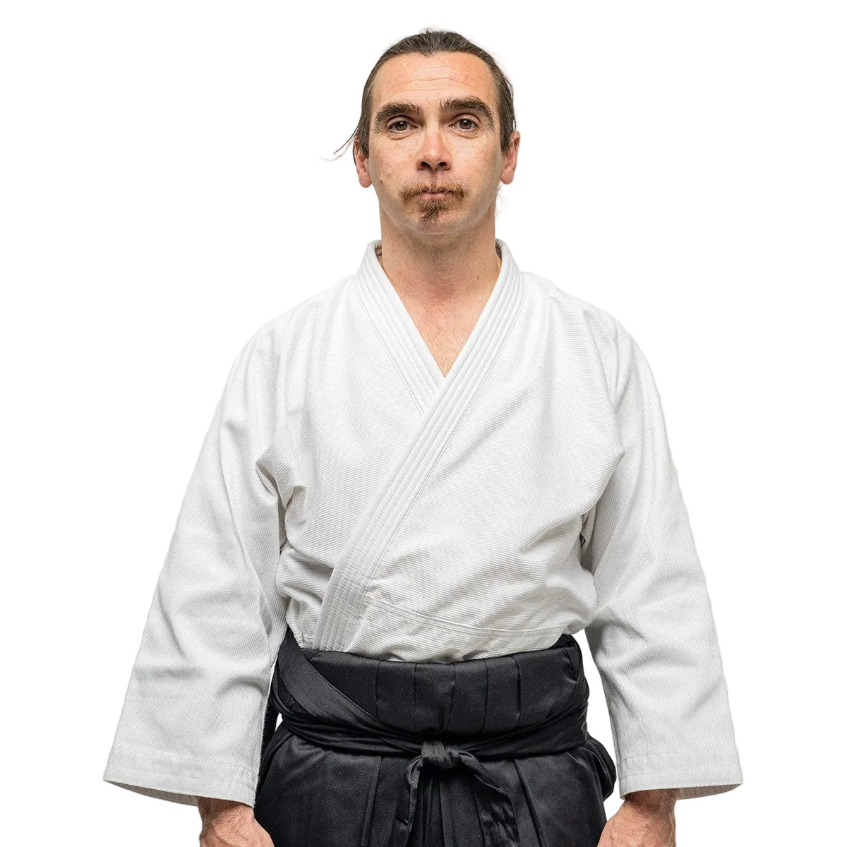 Veste Aïkido FUJIMAE Ki Lightweight blanche, vue de face