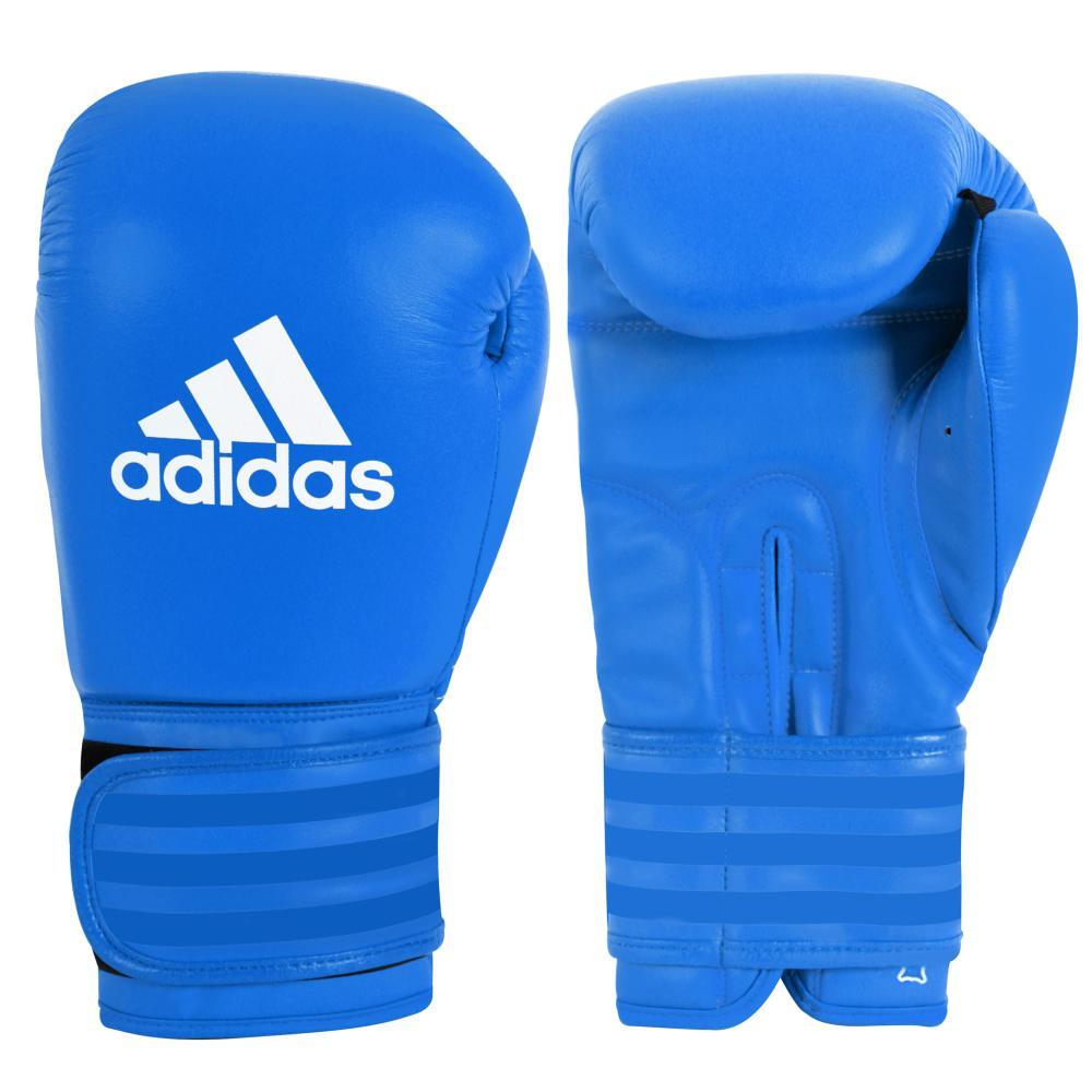 BH0086 1 paire de gants de boxe demi-doigts gants de boxe adultes  épaissis-pattes de tigre bleu