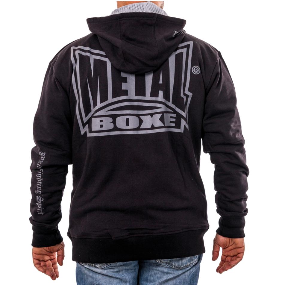 Sweat capuche zippé Metal Boxe