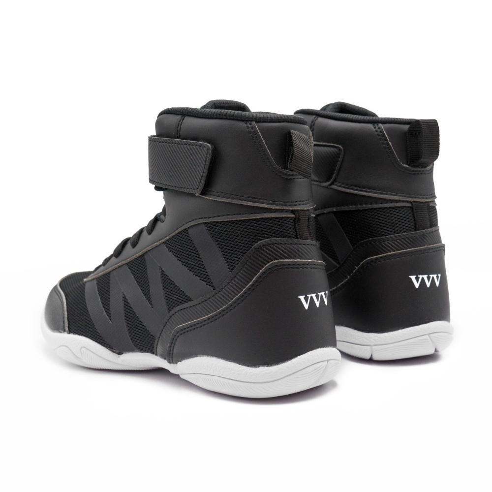 Chaussure de boxe FUJIMAE VVV vue de profil, coupe mi-haute