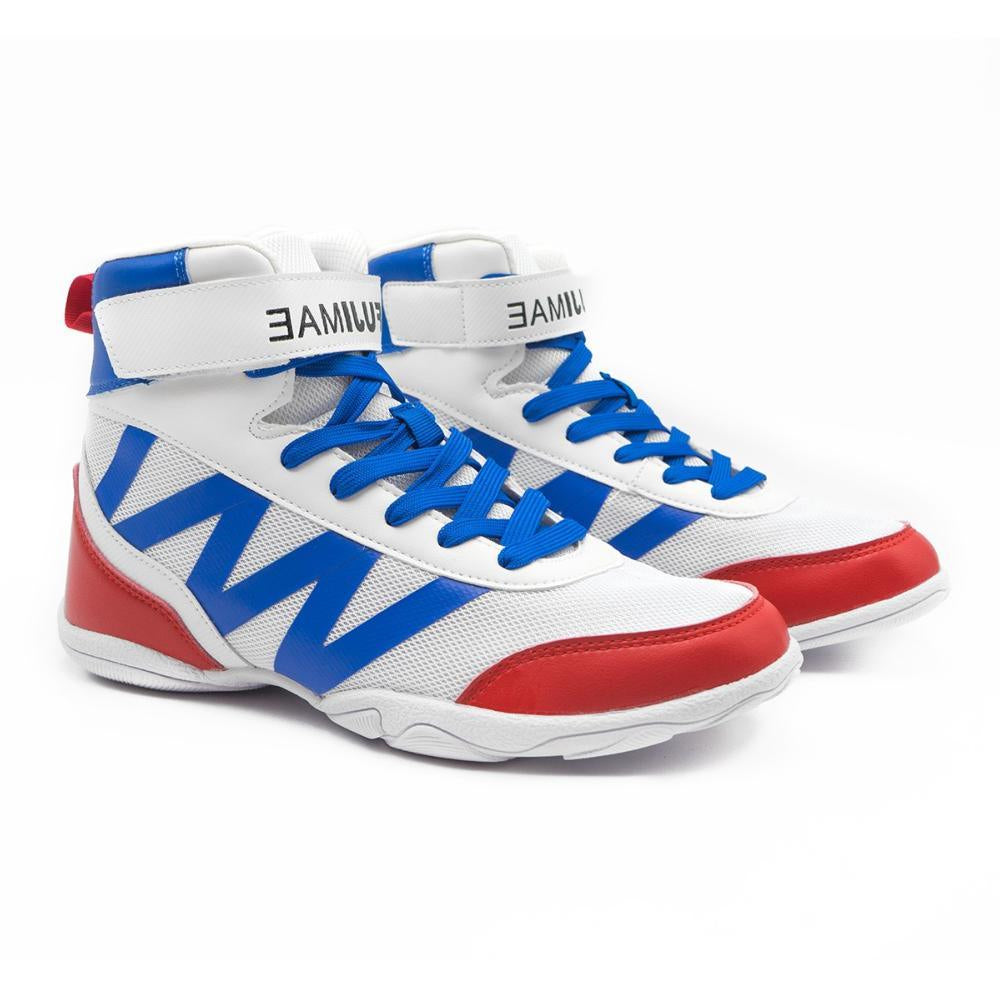 Chaussures de boxe anglaise FUJIMAE VVV bleu blanc rouge