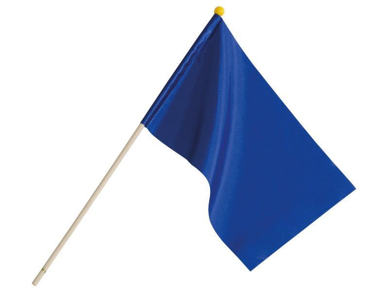 Drapeau d'arbitrage Kwon à manche bois, coloris rouge, bleu et blanc