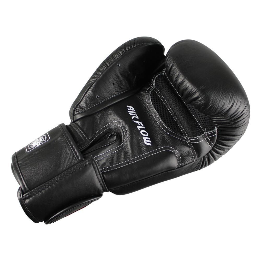 Gants Twins Special Air Flow noirs pour la boxe thaï et le kick boxing