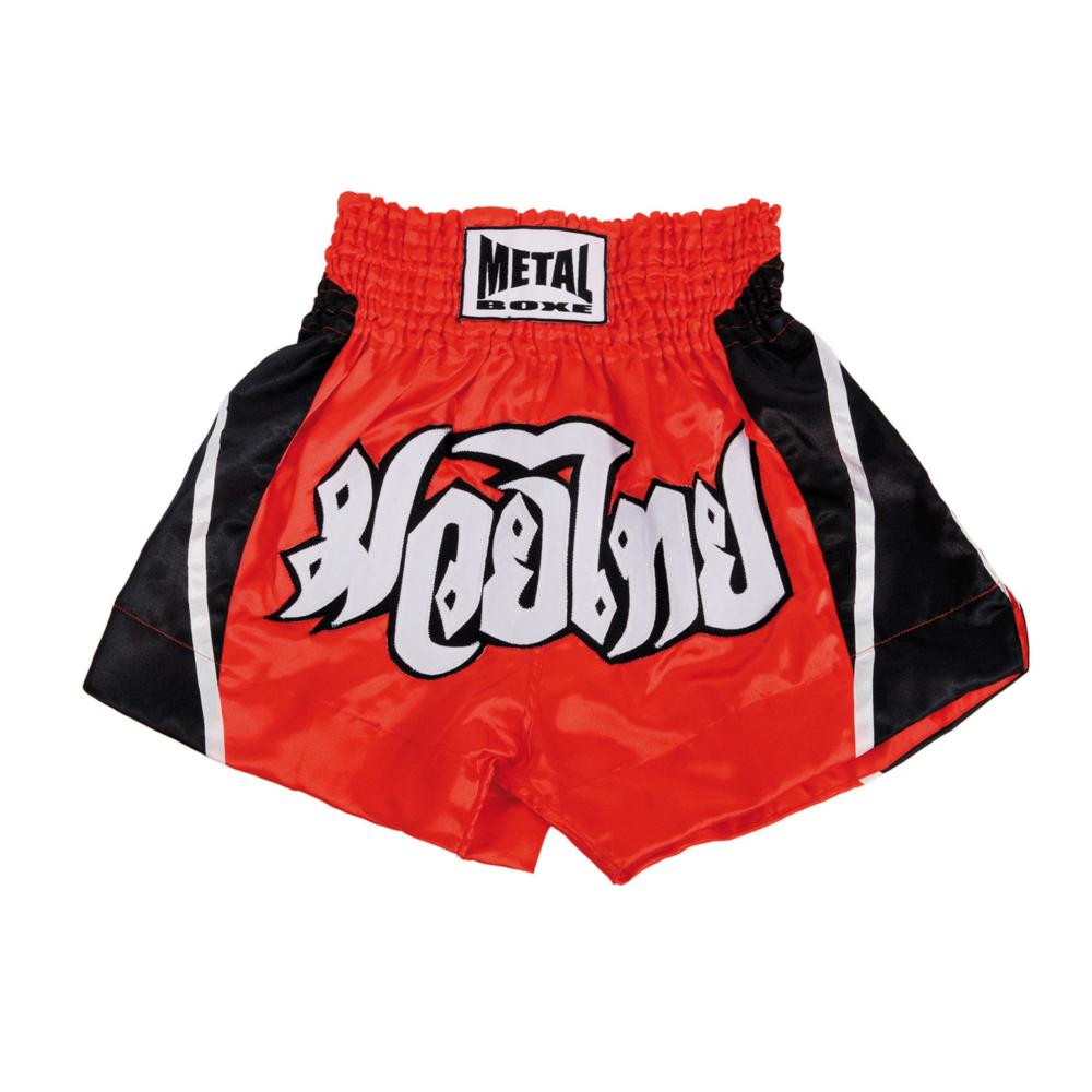 short-de-boxe-thailandaise-metal-boxe-rouge