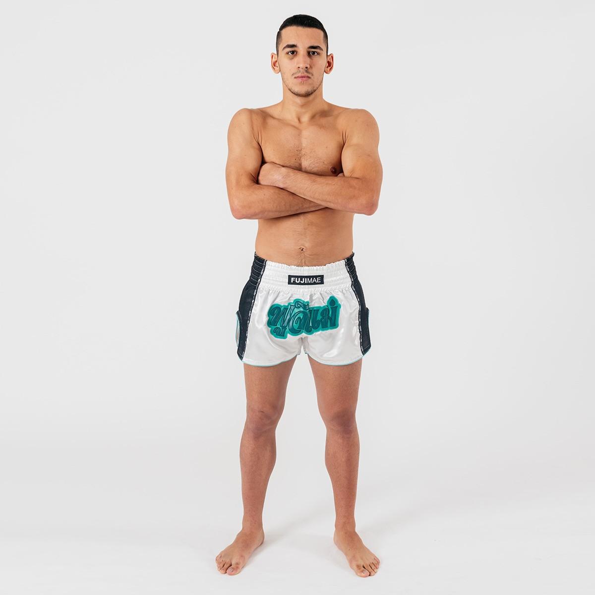 Short boxe Thaï FUJIMAE ProWear 2.0 Blanc